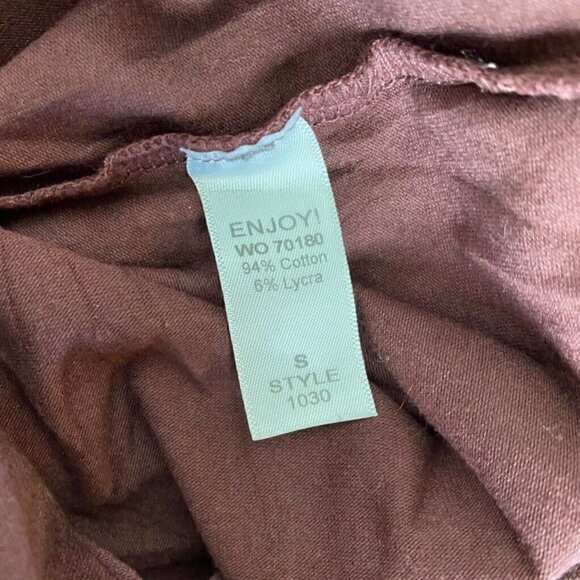 Michael Stars Dress Maroon Red Ruched Midi Small - Picture 6 of 7